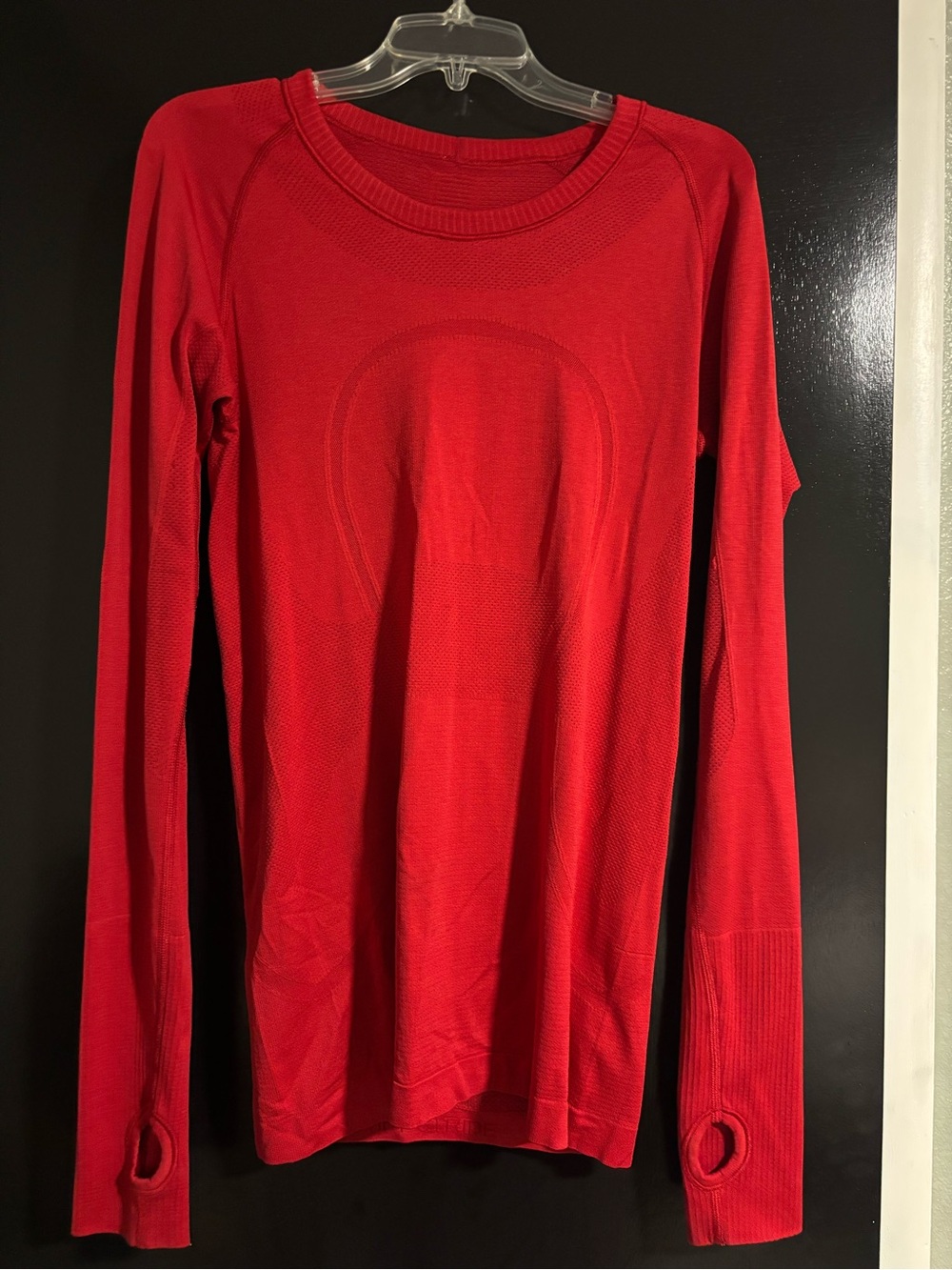 lululemon athletica Red Seamless Long Sleeve Top